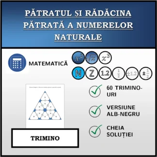 Trimino: Pătratul și rădăcina pătrată a numerelor naturale