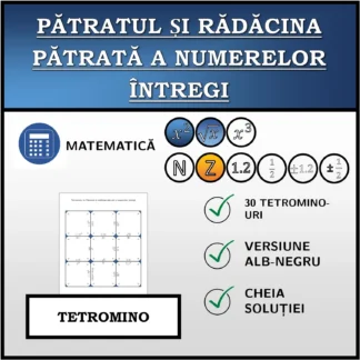 Tetromino: Pătratul și rădăcina pătrată a numerelor întregi